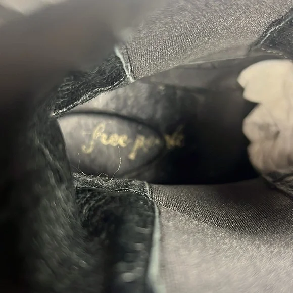 Free People Benson chelsea boot black western ankle heeled snake leather - Picture 11 of 12